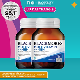 Combo 2 Lọ Vitamin Tổng Hợp Hỗ Trợ Sức Khỏe Nam Giới Blackmores Multivitamin For Men 50 Viên/Lọ
