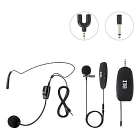 XTUGA KX623 UHF Wireless Microphone Set với tai nghe mic & micrô dây chuyền lapel mic, 130ft ổn định truyền không dây