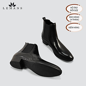 [CHELSEA CLASSIC] Giày Chelsea Boots LeMans CB04 da bò nhập khẩu mũi nhọn, tăng cao 5cm, bảo hành 24 tháng, boot nam