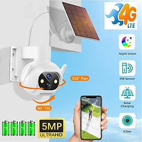 Camera năng lượng mặt trời 4g ICSEE quan sát 4K bên ngoài