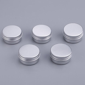 5pcs 30ml Empty Cosmetic Pot Lip  Container Jar Bottle Aluminum Tin