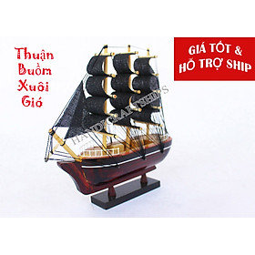 (Sẵn sàng trưng bày) Thuyền gỗ trang trí bàn học 20cm nhỏ xinh - có hỗ trợ ship