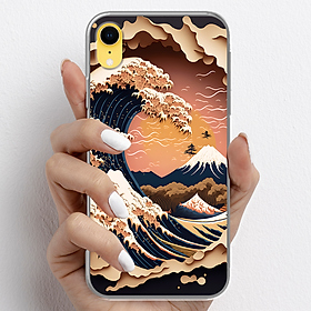 Ốp lưng cho iPhone X, iPhone XR nhựa TPU mẫu Sóng biển