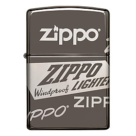 Bật Lửa Zippo 49051 – Zippo Logo Design Black Ice 360° Laser