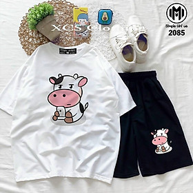 SET BỘ THUN COTTON NỮ XINH XẮN,THIẾT KẾ HỌA TIẾT HỢP THỜI TRANG MÙA HÈ,ĐẶC BIỆT LÀ CHẤT LIỆU VÃI THOÁNG MÁT THỜI TRANG V