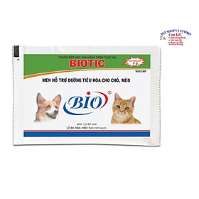 BỘT BIOTIC HỖ TRỢ ĐƯỜNG TIÊU HÓA CHO CHÓ MÈO Gói 5g Xuất xứ Việt Nam