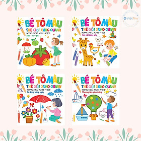 Sách - Bé Tô Màu Thế Giới Xung Quanh - Rau - Củ - Quả + Con Vật Đáng Yêu + Đồ Dùng Hàng Ngày + Phương Tiện - Việt Thư