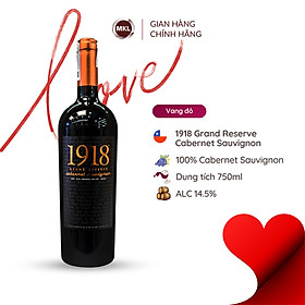 Rượu vang đỏ Chile 1918 Grand Reserve Cabernet Sauvignon 750ml 14.5% - Hàng chính hãng