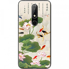 Ốp lưng dành cho Nokia 5.1 Plus mẫu Hoa sen cá