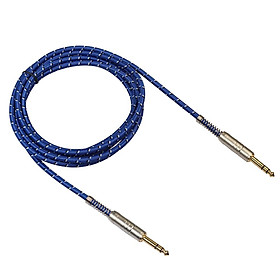 1x Auxiliary Audio Cable Interconnect 6.35mm Male to Male Stereo Cable 100cm