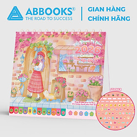 Lịch Để Bàn 2026 Tô Màu - The Garden Of Time - Tặng Sticker Trang Trí - ABBOOKS