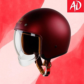 Nón bảo hiểm 3/4 Royal kính am M139 đỏ đô