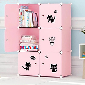 Mua Tủ nhựa lắp ghép 6 Ô quần áo (70cm x 110cmx47cm)