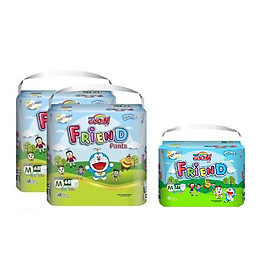 Combo 2 Tã Quần Goo.n Friend Gói Siêu Đại M68 (68 Miếng) - Tặng 1 bịch trung M27 (27miếng)