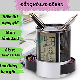 Mua HỘP CẮM BÚT ĐA NĂNG KÈM ĐỒNG HỒ ĐIỆN TỬ HỘP BÚT ĐA NĂNG 3 TRONG 1 – ĐỒNG HỒ  LỊCH & NGĂN ĐỰNG TIỆN LỢI