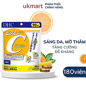 Viên Uống Vitamin C DHC Nhật Bản Làm Đẹp Da, Trắng Sáng Mờ Thâm, Thực Phẩm Chức Năng Tăng Cường Sức Đề Kháng