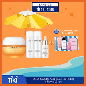 Kem dưỡng trắng da làm mờ đốm nâu Laneige Radian - C Cream 30ml + Tặng Bộ dưỡng trắng da Laneige White Dew 3 món