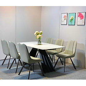 Mua Bàn ăn cao cấp Juno Sofa mặt đá chân A sáng tạo