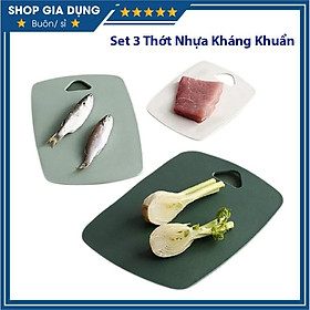 Mua Set 3 Thớt Nhựa Kháng Khuẩn An Toàn Vệ Sinh Dễ Dàng