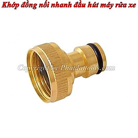 Cút đồng nối nhanh đầu nước vào máy rửa xe cao áp-Khớp nối đồng đầu nước vào máy xịt rửa