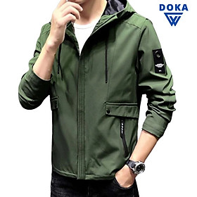 Áo gió nam, áo khoác dù nam phối nón chống nắng đi mưa tiện lợi thời trang Doka PS28