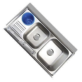 Mua Chậu Rửa Chén Bát Hai Hố Lệch SCHMIDT  Chậu Đúc Hố Lệch Nguyên Đúc 92 x 45cm  Thiết Kế Kiểu Dáng Gọn Gàng  Hai Hố  1 Bàn Khô  1 Gài Dao  1 Hố Rác Có Lắp Đậy