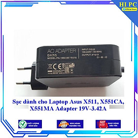 Sạc dành cho Laptop Asus X511 X551CA X551MA Adapter 19V-3.42A - Hàng Nhập khẩu