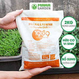 Phân Gà Vi Sinh 1989 (Đã Qua Xử Lý) - Gói 2KG - Dùng Bón Lót, Bót Thúc Cho Cây Rau Củ Quả, Cây Ăn Trái