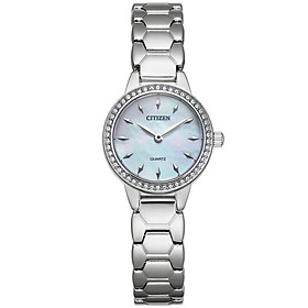 Đồng Hồ Nữ Citizen Đính Đá Swarovski Dây Thép Không Gỉ EZ7010-56D - Mặt Xà Cừ