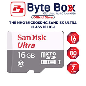 Thẻ nhớ MicroSDHC Sandisk Ultra 16GB / 32GB / 64GB / 128GB Class 10 upto 100MB/s Bảo hành 7 năm - Hàng chính hãng