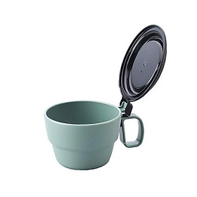 Cốc uống nước có nắp đậy 300ml giúp giữ gìn vệ sinh cốc và đồ uống Thích hợp mang đi du lịch, dã ngoại