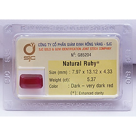 Mua Mặt Đá Ruby Tự Nhiên Mài Giác Chữ Nhật