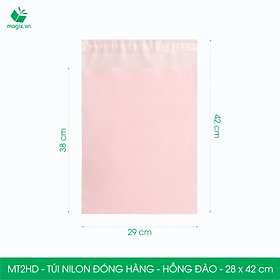 MT2HD - 28x42 cm  - Túi nilon gói hàng - 200 túi niêm phong đóng hàng màu hồng đào