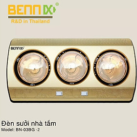Đèn sưởi nhà tắm Bennix 3 bóng BN-3BG - Hàng chính hãng bảo hành 3 năm