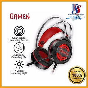 Mua Tai nghe máy tính chụp tai gaming GAMEN  Headphone Over-ear kiểu dáng gamming GH100 màu đen - Hàng chính hãng bảo hành 12 tháng