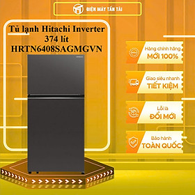 HRTN6408SAGMGVN - Tủ lạnh Hitachi Inverter 374 lít HRTN6408SAGMGVN LÀM ĐÁ TỰ ĐỘNG - CHUÔNG BÁO CỬA - HÀNG CHÍNH HÃNG - GIAO HCM