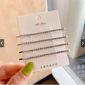 Bộ kẹp tóc đính đá zircon sang trọng thời trang dành cho nữ