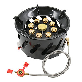 9-Core Camping Stove 19800W High-Power Gases Burner Stove Backpacking Stove Windproof with Adjustable Gases Valve for Outdoor Cooking Camping Picnic Hiking