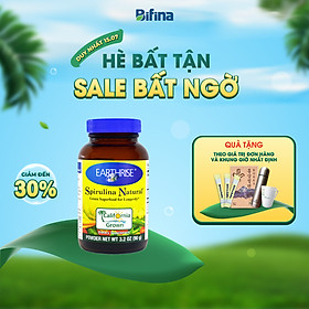 Tảo Mặt Trời Spirulina Natural Earthrise Mỹ - Tăng cân chắc khỏe từ hệ cơ, nhập khẩu nguyên hộp - Lọ 360 viên