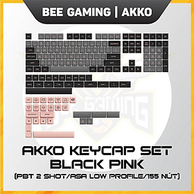 Mua Bộ keycap chính hãng AKKO - Black Pink (PBT Double Shot / ASA-Low Profile / 155 nút)