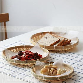 Mua Đĩa tre l Mẹt tre tròn (trắng)