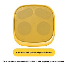 Loa Bluetooth treo tường không dây cửa hàng di động loa siêu trầm âm thanh vòm vòm Hộp âm thanh tích hợp pin 4400 mAh không cần nối dây Color: Yellow Set Type: Battery plate