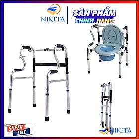 Mua Khung tập đi tích hợp bô vệ sinh  khung hợp kim chắc chắn  dễ sử dụng  an toàn và tiện lợi  chính hãng Nikita