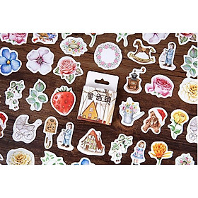 Bộ 46 Sticker Hàn Quốc Gia Đình dán trang trí E19