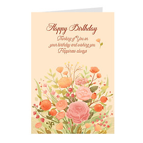Thiệp sinh nhật Birthday chữ ép nhũ - Greenwood (395-BDP06)