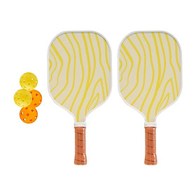 Pickleball Paddle Lightweight Pickleball Paddles Set of 2, Pickleball Rackets Set, Includes 4 Balls, Outdoor Indoor Sport Equipment for Beginners