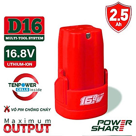 COMBO MÁY KHOAN PIN 16.8V (3 CHỨC NĂNG - KÈM 2 PIN 2.5AH, SẠC & TÚI) D16-ID1060PRO DEKTON - HÀNG CHÍNH HÃNG