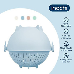 Bộ thau rổ xoay đa năng Inochi - 28 cm màu Hồng/Xanh/Ghi