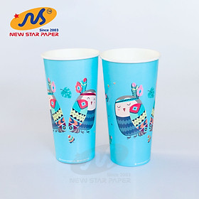 Mua Ly giấy 22oz/649ml - Lốc 50 ly giấy có họa tiết