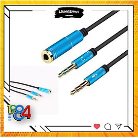 Mua CÁP Jack gộp mic và tai nghe 2 JACK 3.5MM CHÂN CẮM SANG 1 JACK 3.5MM DẠNG LỖ